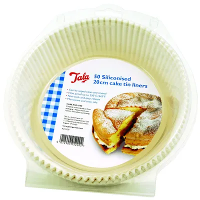 Immagine prodotto di Carta da forno preformata, 21 cm, set da 50 pezzi, rotonda - Tala