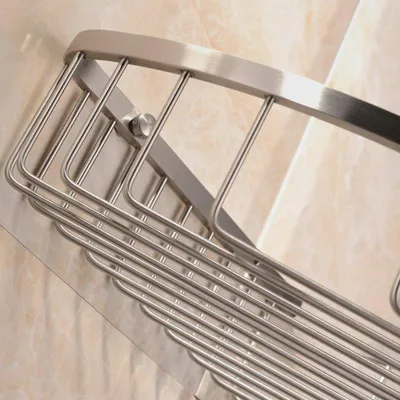 Produktbild von SUS304 Edelstahl Duschregal Duschkorb Bad Küche Organizer Eckablage Duschkorb
