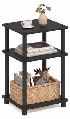 3-stöckiger Beistelltisch, Americano/schwarz, 29,2x34x57,9 cm