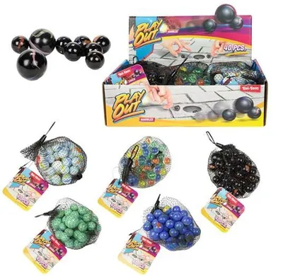 Produktbild von Toi-Toys Murmeln Display - 12 Beutel Armedo Glasmurmeln