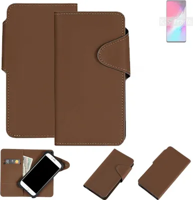 Produktbild von K-S-Trade Schutzhülle Klapphülle Kunstleder für Samsung Galaxy S10 5G Exynos braun Handy Hülle Wallet Case