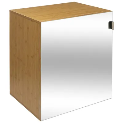 Obrázek produktu pro 5Five jednoduše inteligentní nástìnná skøíò se zrcadlem vyrobeným ze skla mdf destièky bambus hnìdé 55 cm x 45 cm x 38 cm