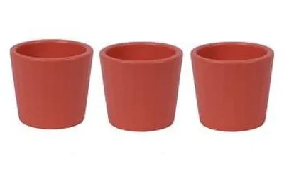 Produktbild von Übertopf Keramik Ø 7 x 10 cm orange