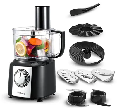 Productafbeelding van TopStrong keukenmachine, 800W keukenmachine met hakfunctie, 2 liter keukenmachine