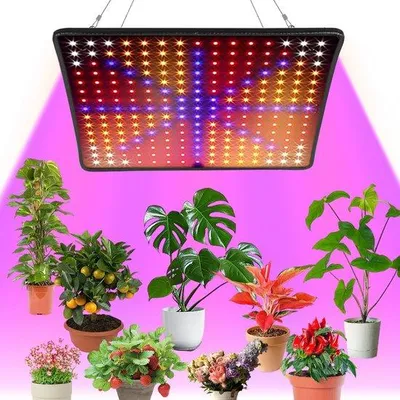 Immagine prodotto di Lampada LED a spettro completo Unyqoos® da 45 W – 225 LED, cavo da 1,8 metri, copertura di 10x10 metri, ideale per coltivazioni indoor, grow box, serre e sistemi idroponici