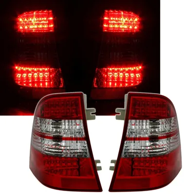 Für Mercedes M-Klasse W163 ab 1998-2005 LED Rückleuchten Heckleuchten Rot Weiss in der Farbe Rot von AD TUNING GmbH & Co. KG