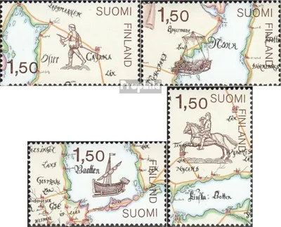 Produktbild von Briefmarken Finnland 1985 Mi 973-976 (kompl.Ausg.) postfrisch Postbeförderung im 17. Jh