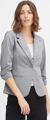 Produktbild von fransa FRZablazer Damen Blazer Kurzblazer Jacke mit Stretch geraffte Ärmel mit Taschen