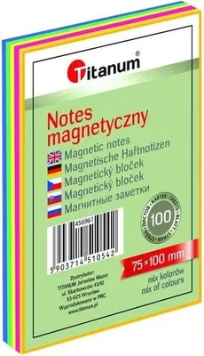 Obrázek produktu pro Karteczki elektrostatyczne samoprzylepne 75x100 mm mix kolorów