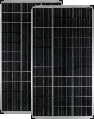 Produktbild von 2x150 Watt Mono Solarpanele Solarmodule Solaranlage Garten Camping 18V PV