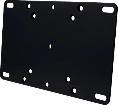A black VESA adapter plate is shown against a white background.