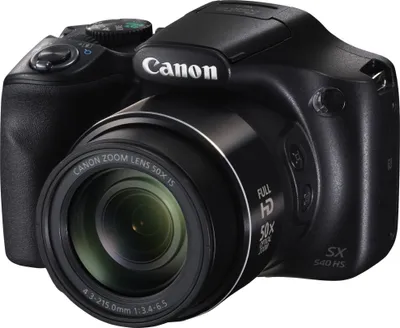Produktbild von Canon PowerShot SX540 HS, 20,3 MP, 5184 x 3888 Pixel, CMOS, 50x, Full HD, Schwarz