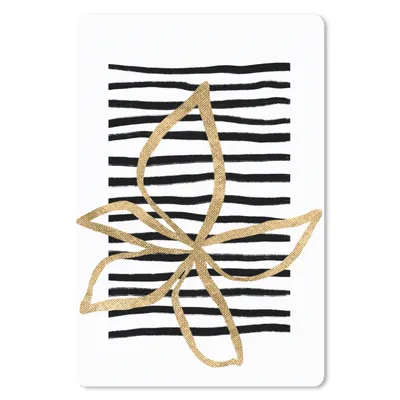 Produktbild von MuchoWow® Mauspad Mousepad Blume - Gold - Linie 40x60 cm - Mousepads - Maus Mat - Pad - Mausunterlage - Schreibtisch Accesoire
