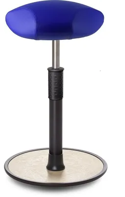 Produktbild von Sitz- Stehhocker Free Tall Triangel skai Kunstleder blau schwarz /cremeweiß.