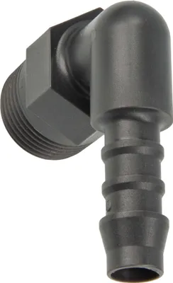Produktbild von tecuro Winkel-Schlauchtülle mit AG - Ø 12 mm x 1/4 Zoll - Nylon grau