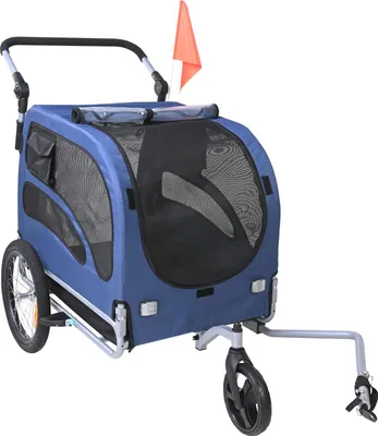 VEVOR Rimorchio Bici Per Cani 2 In 1 - Passeggino E Rimorchio, Fino A 45kg, Ruote Sgancio Rapido - Foto 3