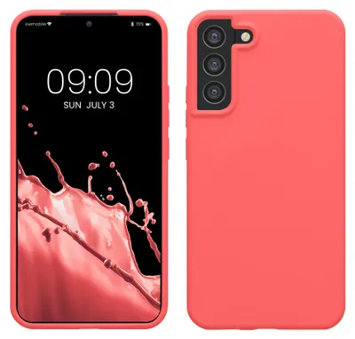 Produktbild von kwmobile Handyhülle für Samsung Galaxy S22 Plus Hülle - Case Silikon - Kabelloses Laden - Schutzhülle Cover in Neon Koralle
