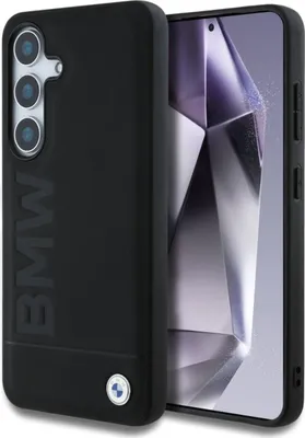 Zdjęcie produktu dla Etui BMW Leather Big Wordmark do Galaxy S25 czarny