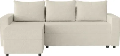 Produktbild von FEDVE Ecksofa Goka L aus Bouclé-Stoff mit Schlaffunktion, Beige