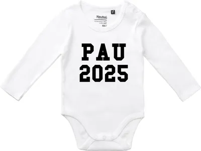Produktbild von Huuraa Baby Body PAU 2025 Abschluss Spanien 74 White  Baumwolle Fairtrade Langarmbody Geschenkidee
