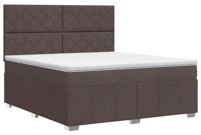 Immagine prodotto di Letto a molle con materasso marrone scuro 180 x 200 cm in tessuto