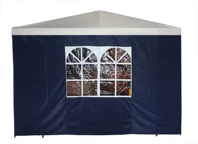 Produktbild von Pavillon Seitenplane blau 3x1,9m, wasserabweisend, doppeltes PVC-Fenster, für 3x3m Pavillons