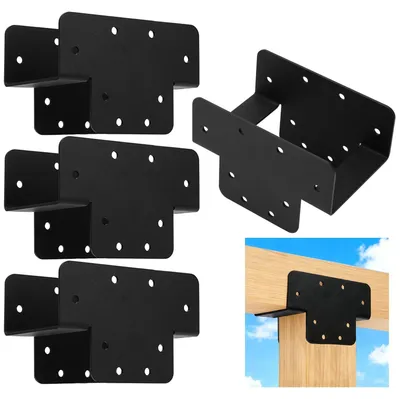 Imagen del producto de Elzusha - Juego de soportes para pérgola, de 3 vías, para carpintería y estructuras exteriores