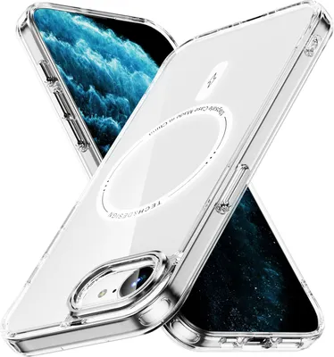 Obrázek produktu pro Magnetické průhledné pouzdro pro iPhone 16e/iPhone 17e, kompatibilní s MagSafe, hybridní nárazuvzdorné ochranné pouzdro Bílý