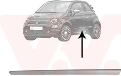 Produktbild von VAN WEZEL Zierleiste für die Tür Vorne Links Leiste für FIAT 500 (312) 1604427
