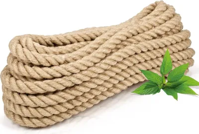 Produktbild von Juteseil 10mm 5m Tau Seil Hanfseil Kordel Jutekordel Deko Dekoration Makramee Garn für Garten Jute Tauwerk Handlaufseil Schiffstau Schnur Paketschnur 5 Meter 10mm