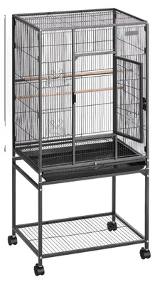 Immagine prodotto di Gabbia per uccelli, in ferro battuto, design spazioso e resistente, 24.5 x 17 pollici
