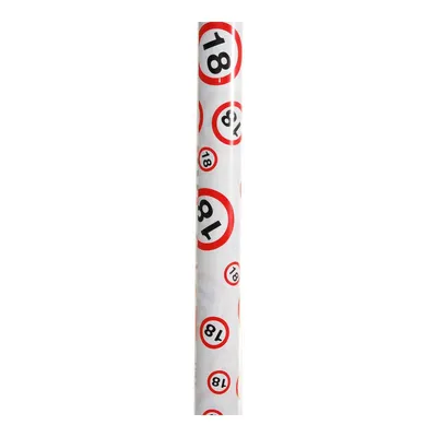 Produktbild von Geschenkpapier Rolle Verkehrschild Zahl 18 70x300cm