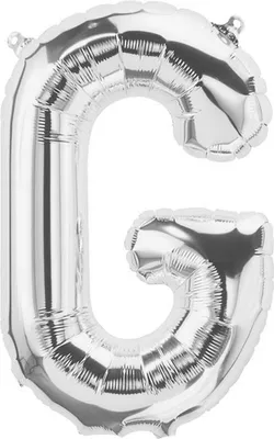 Produktbild von Folienballon Buchstabe G, silber, ca. 100 cm