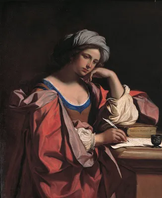 Produktbild von Legendarte - Kunstdruck auf Leinwand - Die Persische Sibylle - Guercino - Wanddeko, Canvas cm. 50x60