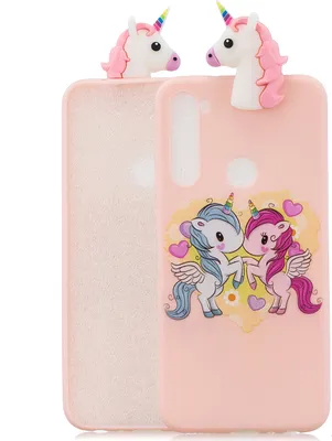 Produktbild von Für Redmi NOTE 8 pro 3D Farbe Malerei Muster Tropfenschutz Weiche TPU Zurück Cover Handytasche Licht rosa