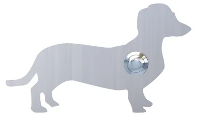 Produktbild von Türklingel Hund ''Charly'' in Edelstahl