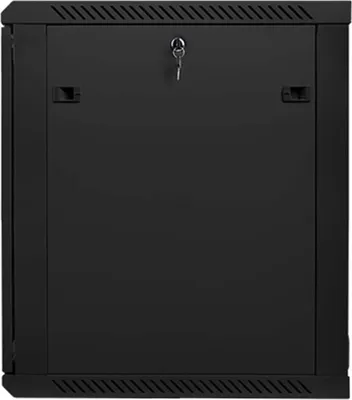 Produktbild von Lanberg WF01-6615-10B, Wandmontiertes Regal, 15U, 60 kg, Sperrschloss, Schwarz