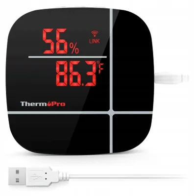 Produktbild von ThermoPro TP-90 WLAN-Thermometer Hygrometer Alexa Innenbereich
