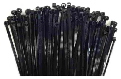 Zdjęcie produktu dla 100 opasek kablowych 200x2,5mm czarne (stabilizowane UV) PA6.6