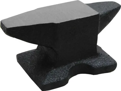 Produktbild von Zweihörniger Amboss aus massivem Stahl mit rechteckigen und runden Ecken, 2 kg, 14,5 cm lang