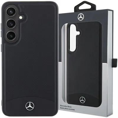 Produktbild von Etui Mercedes Leder Strukturiert & Glatt Magsafe Na Samsung Galaxy S24 - Czarne