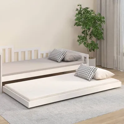 Obrázok produktu pre The Living Store Posteľ z masívu biela 100x200 cm borovica