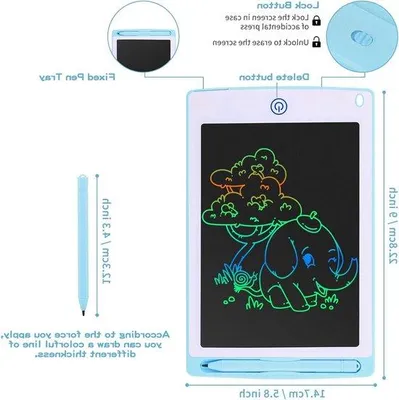 Produktbild von Großes 85-Zoll LCD-Tafel mit Schlossfunktion - Farbenfrohes Zeichenbrett für Kinder - ideal für Zeichnen und Notizen