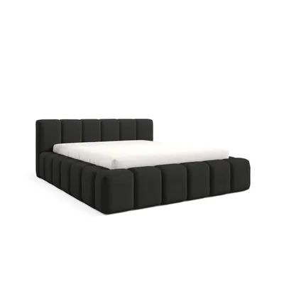 Produktbild von Dekori Polsterbett 160x200 KALLA PREMIUM Wolkenbett mit Bettkasten, Boucle Bett – Schwarz (Quelle 100)
