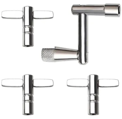 Produktbild von Stimmschlüssel Trommelschlüssel Drumschlüssel - 4 Stück - Silber - Für Snaredrum und Bassdrum