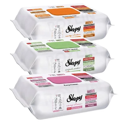 Produktbild von Sleepy Easy Clean Oberflächenreinigungstücher MIX - 1xOrange 1xPine 1xPomelon