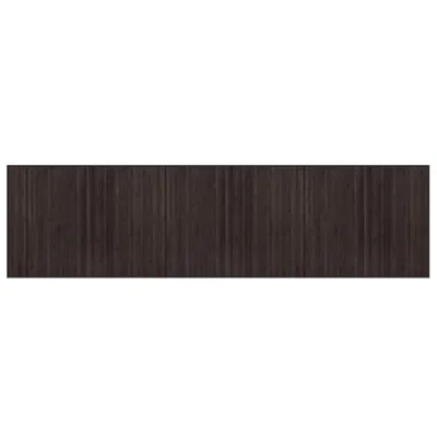 Image de Tapis rectangulaire marron foncé 80x300 cm bambou