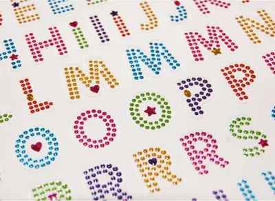 Produktbild von 72 Aufkleber Diamonds - Alphabet - Glänzend
