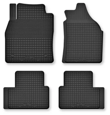 Image de Tapis de sol en caoutchouc pour Nissan Micra K14 2017- (hayon) – 4 pièces, noirs, semi-universel, adapté