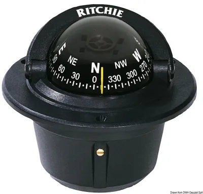 Image de Boussole intégrée RITCHIE Explorer 2" 3/4 noir/noir - Osculati 25.081.01